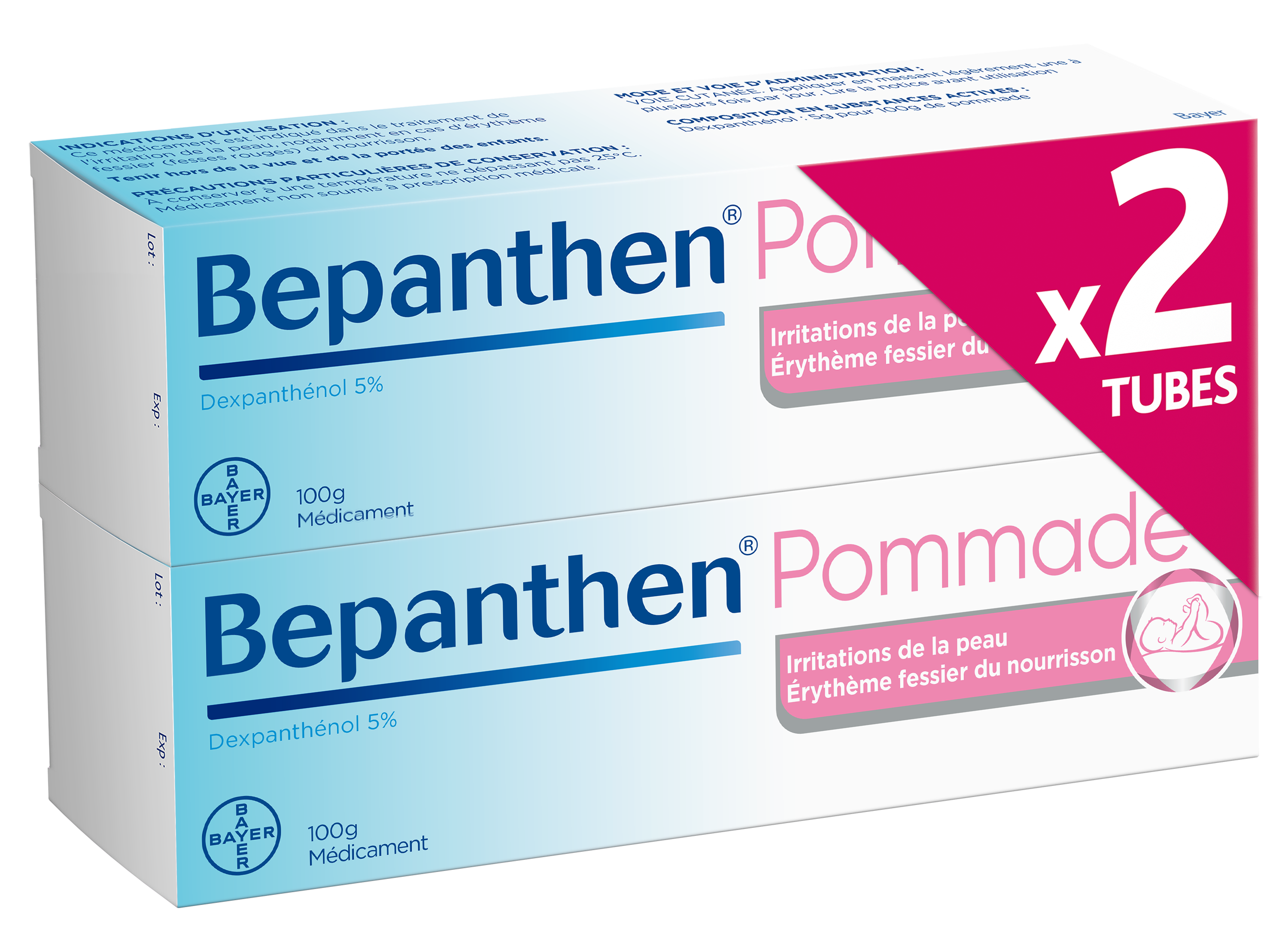 image (PMA) Bepanthen® Pommade Dexpanthénol 5% 2 tubes de 100 g – BAYER
